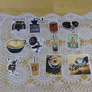 Stickers bundle for coffee lovers, coffee theme